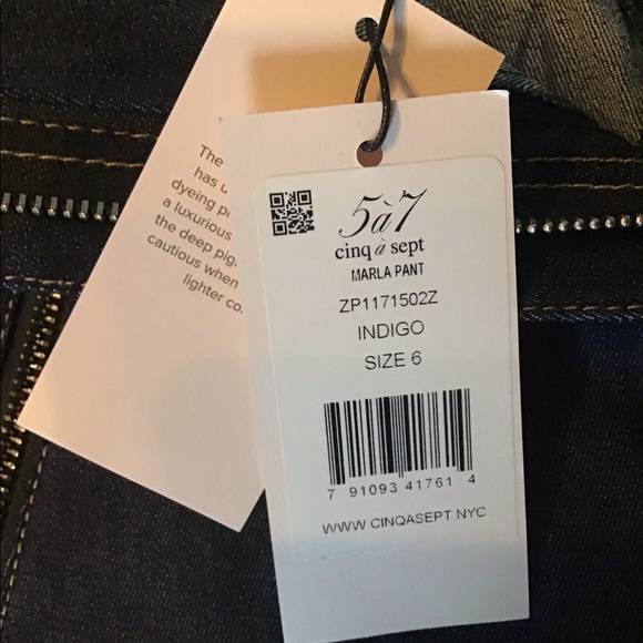 Cinq A Sept Dark Blue Denim Cullots/jeans size 4/6 - Picture 5 of 15